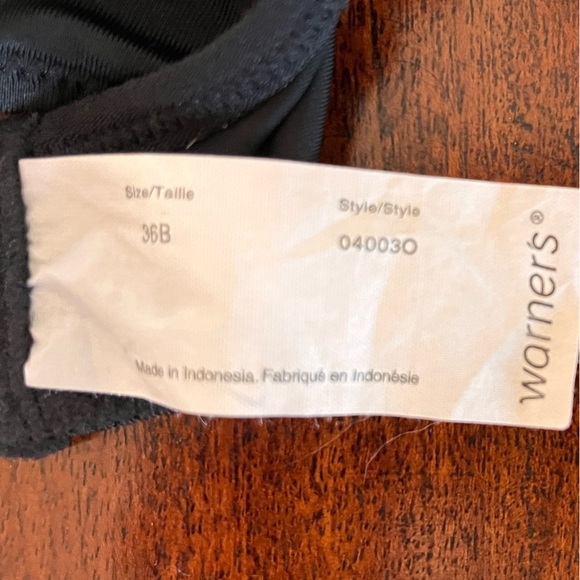 Warner's Elements of Bliss Bra 36B Black Wireless Lift 04003O - Picture 3 of 3